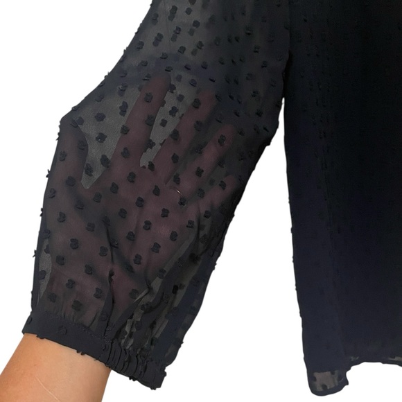 J. Crew Navy Ruffle Detail Blouse - Picture 4 of 4